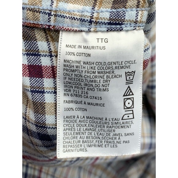 Nautica Button Down Shirt Men's Plaid 100% Cotton Long Sleeve Size XXL - Picture 12 of 15